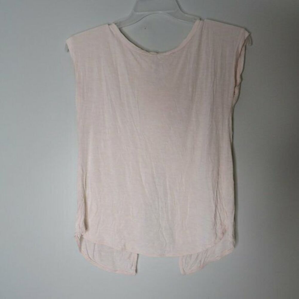 Wilfred Aritizia Anvers open cross back top sz S blush pink